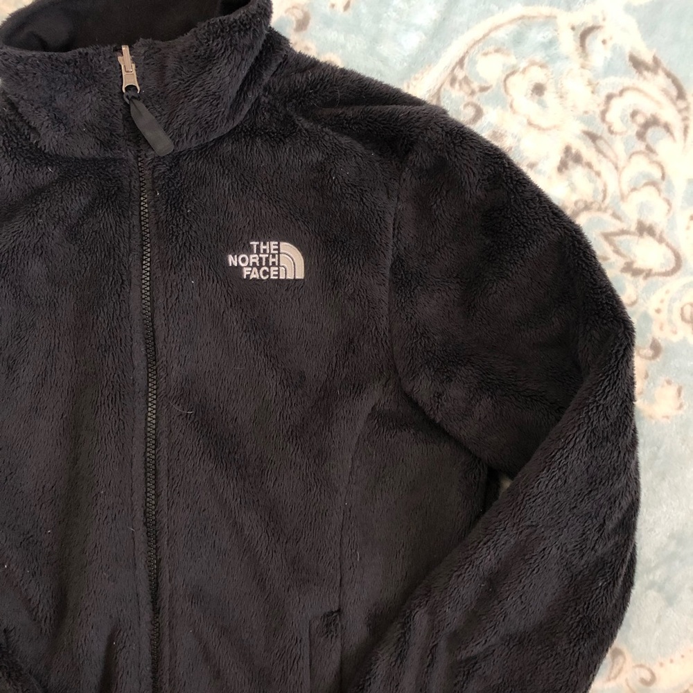 North face fuzzy coat